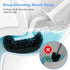 HAMITOR Toilet Bowl Brush Holder Set: Curved Design with Holder for Deep Cleaning Under Rim - Compact Hidden Scrubber for Small Space - Modern RV ...