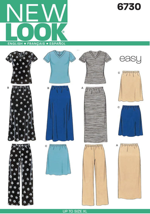 New Look Sewing Pattern 6730 Misses Separates, Size A (S-M-L-XL)...