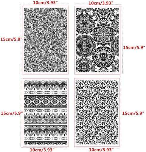 Arbuya Boho Style Polymer Clay Texture Sheets for Earring Jewerly Making, Clay Texture Mat for Polymer Clay Projects Polymer Clay Earrings Tools...