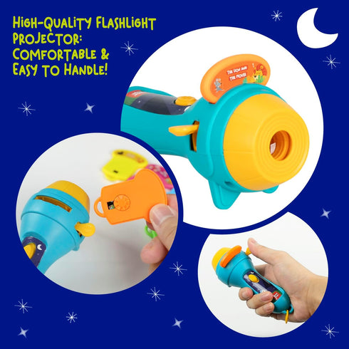 Nene Toys Fairy Tales Interactive Book with Projector Flashlight & Shadow Puppets for Kids 3+ Years - Enchanting Stories & Theatrical Playset - 5 ...