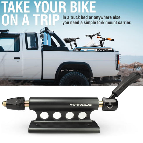 MARQUE Bike Fork Mount Block – Quick Release Bicycle Fork Mount Made with Durable Alloy Used for Transport and Storage, Use on Trucks, Vans, SUVs ...