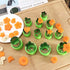 14 Pcs Fruit Vegetable Cookie Cutters Shapes Sets Stainless Steel Food Mini Pie Cookie Stamps Mold for Kids Baking,Bento Box and Decorating Tools...