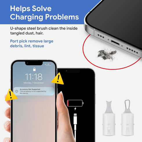 12 in 1 iPhone Cleaning Kit, Airpods Cleaning Kit, iPad/Phone Charging Port Cleaner Repair & Restore Tool,Multi Cleaner Tool Kit for USB C Port/Li...