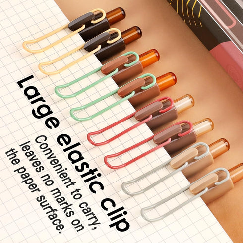 Gel Pens,8Pcs Black Ink Cute Pens 0.5mm,Retractable Aesthetic Ballpoint Fine Point Smooth Writing Pens for Bible Journaling Note Taking,Office Sch...