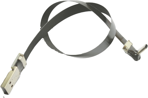 Black FFC USB C FPV Flat Slim Thin Ribbon FPC Cable USB Type-C 90 Degree to Standard USB A for sync and Charging (40CM)...