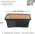 Glazed Ceramic Bonsai Pot - Ceramic Planter for Succulents and Small Plants - Black Rectangular Pot Perfect for Indoor and Outdoor Gardens, Tables...