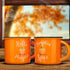 2 Pcs 14oz Hello Pumpkin Fall Mugs Pumpkin Spice Autumn Coffee Mug Orange Pumpkin Mug Campfire Autumn Coffee Cups for Happy Halloween Thanksgiving...