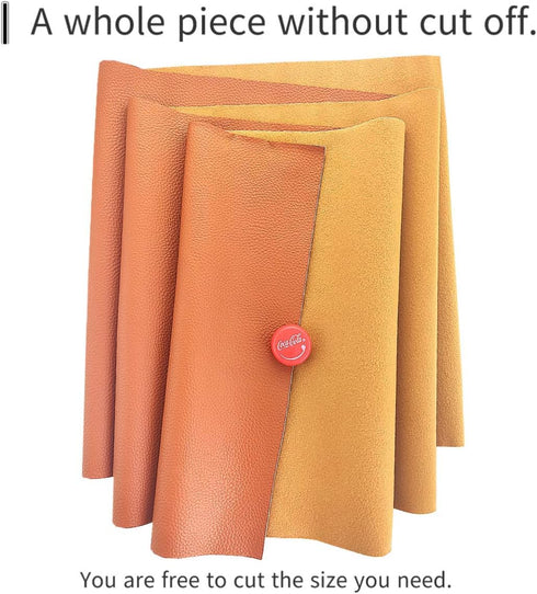 AOUXSEEM 11.8" x 52"(30cm x 132cm) Tan Faux Leather Roll for Bows Earrings Handbag Wallet Purses Sewing Craft Making DIY Handmade Crafts Fabric...