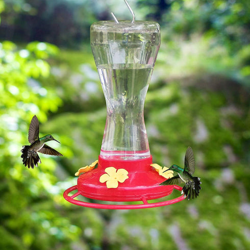 Twinkle Star Outdoor Hummingbird Feeder with 4 Feeding Ports, 20 Ounce...