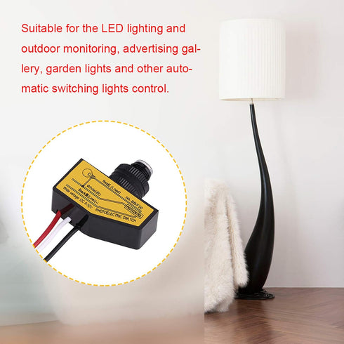 Dusk to Dawn Sensor Photoelectric Switch Mini Light Photocell Sensor Lighting Switch,with Automatic Illumination Detection Circuit for The LED Lig...