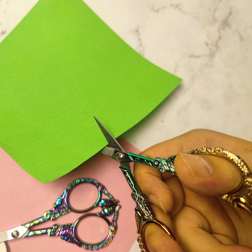 Small Embroidery Scissors with Cover -Cute and Comfortable handles with Sturdy and Sharp Tips for Precise Cutting, Perfect Size for Keeping in You...