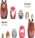 Tngan Russian Nesting Dolls, 5 Pcs 6 "Tall Animal Nesting Easter Eggs Toys, Stacking Wooden Handmade Matryoshka Dolls for Kids Toddlers Birthday o...