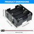 SDTC Tech 2-Set 8X 1.5V AA Battery Holder and I Type Snap Connector Kit 12 Volt Thicken Plastic Battery Case Box...