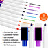 Magnetic Dry Erase Markers, 9Pcs Fine Tip Point Whiteboard Markers with erases White Board Dry Markers for Kids Teachers Office School Supplies...
