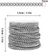 33FT Stainless Steel Curb Chain Roll, 5mm 304 Stainless Steel Flat Twisted Links Curb Chains Bulk Spool for Jewelry Making Necklace DIY Craft...