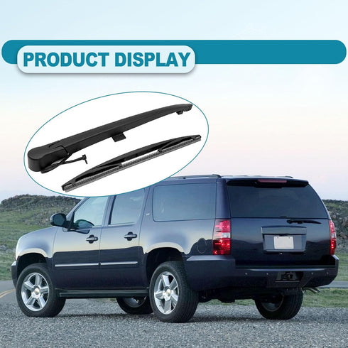 15277756 Rear Window Wiper Arm Blade Set Compatible with Cadillac Escalade, Gmc Yukon, Chevrolet Tahoe Suburb-2007-2013, Replacement Back Windshie...