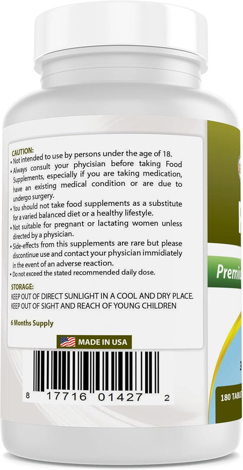 Best Naturals PABA 500 mg 180 Tablets...