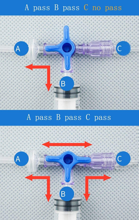 6pcs Disposable Medical Valve 3-Way Stopcocks with Luer Connections Male Lock for School Projects, Hobbies DIY Experimental Research Projects...