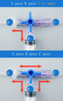 6pcs Disposable Medical Valve 3-Way Stopcocks with Luer Connections Male Lock for School Projects, Hobbies DIY Experimental Research Projects...