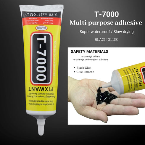 T-7000 Upgrde Glue for Phone Glass Fabric Craft Loudspeaker, T7000 High Viscosity Glues for Cell Phone Screen Repair (1x110ML/3.7fl.oz)...