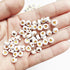 600pcs White Gold Acrylic Heart Beads Kit,4x7mm Gold Heart Shaped Beads Flat Round Spacer Beads Plastic Loose Beads for Jewelry Making,DIY Bracele...
