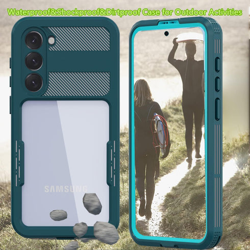 Compatible with Samsung S23+ Waterproof Case, Dustproof Shockproof Snowproof with Built in Screen and Camera Protector Lanyard Full Body Cover for...