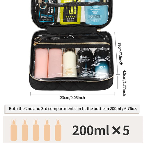 CUBETASTIC Clear Toiletry Bag, Transparent Travel Makeup Bag Small Hanging Travel Bag Portable Cute Cosmetic Organizer Waterproof Make Up Case......