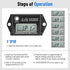 Digital Tiny Tachometer Tach Hour Meter Job Timer RPM Counter for Snowmobile Skis Motor Bike Go Kart Lawn Mower...