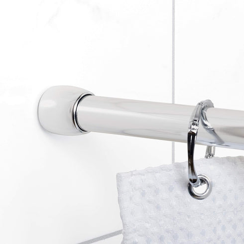 Zenna Home NeverRust Adjustable Tension Shower Curtain Rod, Rustproof and Stall-Sized, 30 to 43 Inches, Chrome...
