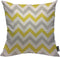Mugod Chevron Throw Pillow Zigzag Wavy Geometric Stripe Line Yellow White and Gray Cotton Linen Square Cushion Cover Standard Pillowcase 18x18 Inc...