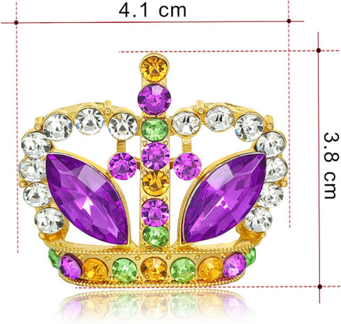 Mardi Gras Pin for Women Mardi Gras Brooch Pins Crystal Rhinestone Mardi Gras Enamel Pin Mardi Gras Lapel Pin Mardi Gras Jewelry Pins for Women Gi...