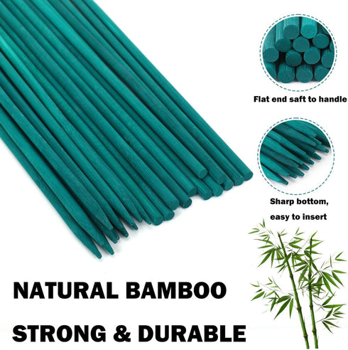 Green Bamboo Stick Plant Pile Indoor Garden Flower Plant Rack is Suitable for Bamboo Garden Stick, Bamboo Label Garden Stick Potted Plants, Crafts...