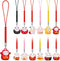 12 Pcs Lucky Cat Keychain Phone Charms Strap Fengshui Fortune Japanese Beckoning Cat Maneki Neko Pendant Good Health Mascot Avoid Evil Pendants...