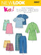 New Look Sewing Pattern 6847 Child Sleepwear, Size A (3-4-5-6-7-8)...
