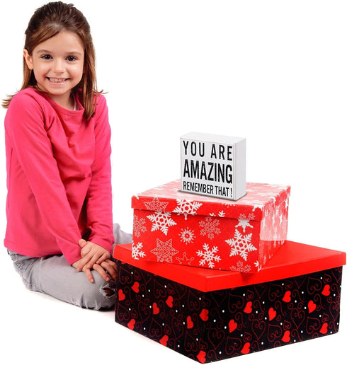 Inspirational Wooden Box Sign You are Amazing Remember That Wood Box Sign Home Decor Motivational Quote Desk Decor Thank You Gift for Home Office ...