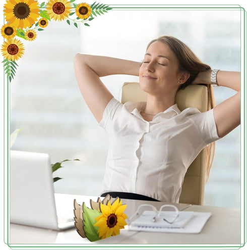 BBTO Sunflower Desktop Tape Dispenser with 2 Rolls Tapes Set Cute Sunflower Gifts Flower Tape Dispenser, Funny Desk Tape Dispenser for Christmas O...