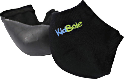 KidSole Gel Heel Strap for Kids with Heel Sensitivity from Severs Disease, Plantar Fasciitis. (Black) (Kids Sizes 1-6, Black)...