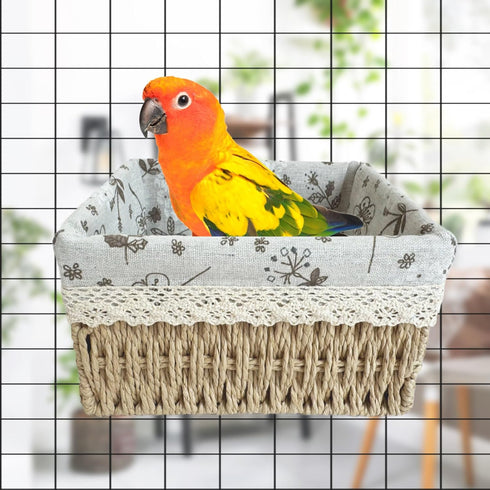 Bird Nest Bed for Cage, Small Medium Bird Cage Accessories for Parakeets Conure, Budgie, Parrot, Cockatiel, Lovebird, Canary, Finch (S,7.1''*4.7''...