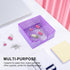 Acrylic Sticky Note Holder, Self Stick Note Pad Holder, 3.94 x 3.94 Inch Glitter Sticky Note Dispenser, Memo Pad Holder Dispenser Organizer for Sc...