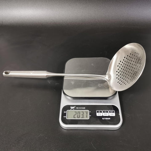 Skimmer Stainless Steel Large Slotted Spoon Colander Strainer Ladle for Cooking Heat Proof Hollow Handle Serving Utensil 14.96 inches...