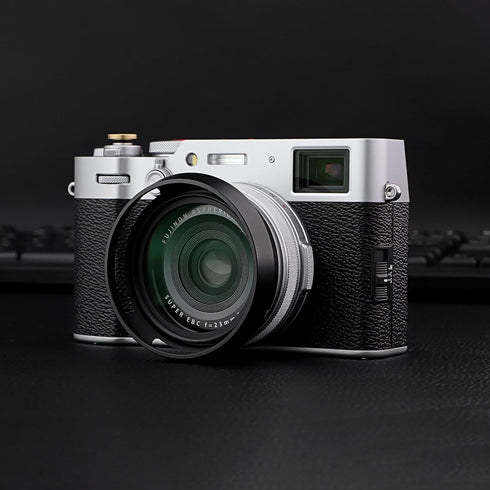 Haoge LH-X53B 3in1 Lens Hood with Adapter Ring with Cap Set for Fujifilm X100VI Fuji FinePix X70 X100 X100S X100T X100F X100V Camera Black replace...