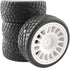 4PCS 12mm Hub Wheels Tires Set 1:10 1:12 1:16 Off Road RC Cars Rubber Tires Set for HSP 94122 94123 94103 3850 3851 FW06 RC Cars(White)...