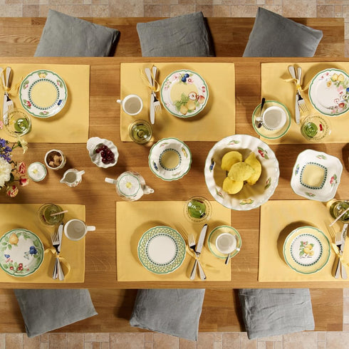Villeroy & Boch French Garden Valance Lemon Salad Plate Premium Vitrified Porcelain - Made in Germany - Dishwasher and Microwave Safe - 8.25 inche...