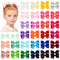 58pcs 3 Inches Grosgrain Ribbon Pinwheel Hair Bows Alligator Clips Hair Barrettes Accessories for Baby Girls Kids Toddlers Teens 29 Colors in Pair...