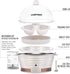 Chefman Electric Egg Cooker Boiler, Rapid Poacher, Food & Vegetable Steamer, Quickly Makes Up To 6, Hard, Medium or Soft Boiled, Poaching/Omelet T...