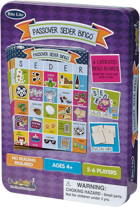 Rite Lite Passover Bingo Game - Fun Passover Party Game for All Ages in a Collectible Tin...