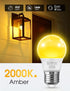 LOHAS Bug Light Bulb Yellow LED Bulbs, Outdoor Porch Lights, Amber Bedroom Night Light Bulb A15 Bugs LED Bulbs, 40W Equivalent E26 Edison Bulb(5W)...
