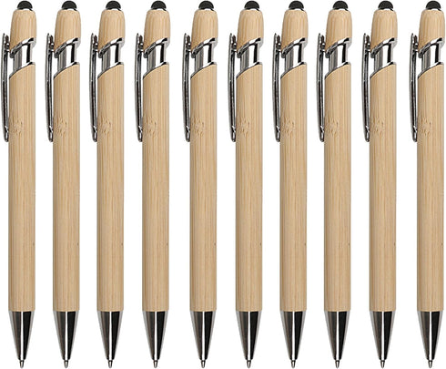 Ballpoint Pens 10-Pack-2-in-1 Black Ink Stylus Pens for TouchScreens, ldeal for School Office and Gifts...