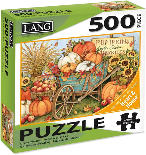 Lang 500PC Puzzle WHEELBARRW, Harvest Wheelbarrow...