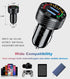 BARCOVAN Car Charger, Dual QC3.0 Port USB Car Charger Adapter, 36W 3A Fast Charge Car Phone Charger with Colorful Voltmeter & ON/Off Switch...